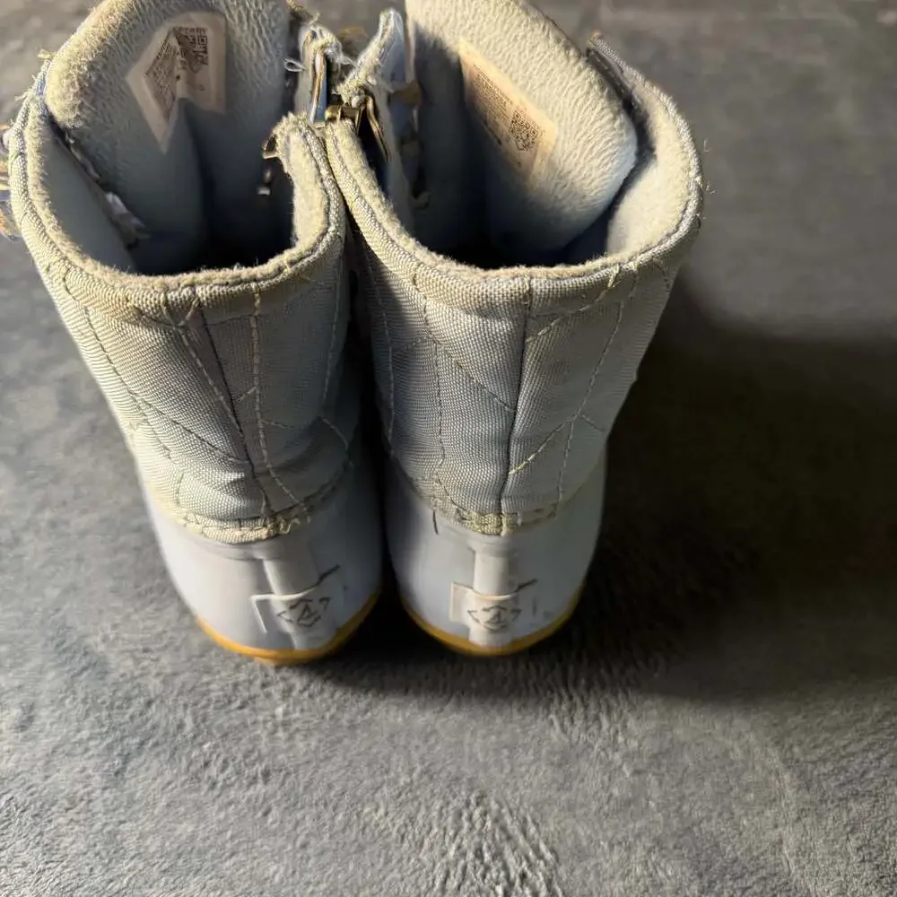 Sperry Saltwater Quilted Nylon Duck Boots Light Blue Women's Size 7 STS88284
